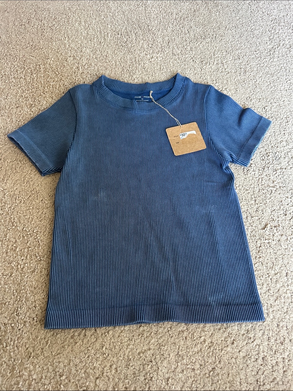 Blue Ribbed Shirt